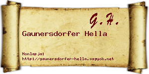 Gaunersdorfer Hella névjegykártya